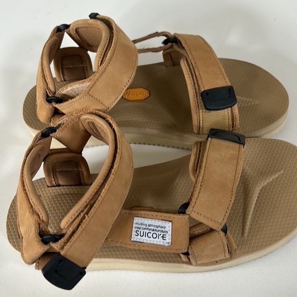 Suicoke Depa Sandals Tan Beige Velcro V2NU Color size 5 / 6 - Picture 6 of 13